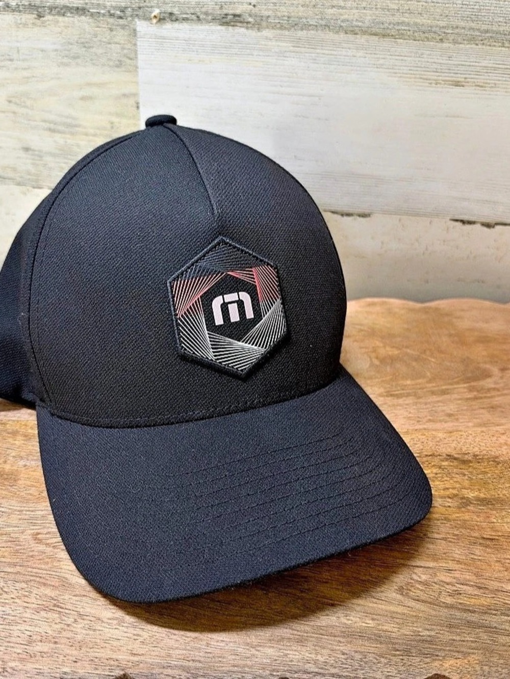 Travis Matthew Flexfit 110 Flexfit Tech Black Tech Hat Like New